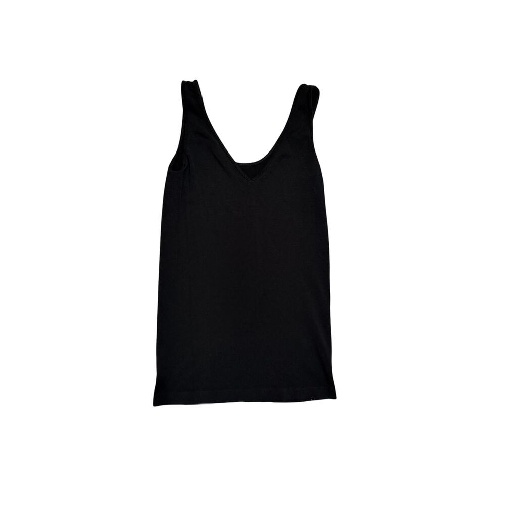 Elietian Black Seamless V-Neck Tank Top One Size